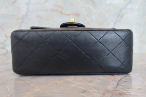 CHANEL/シャネル ミニマトラッセシングルフラップチェーンショルダーバッグ ラムスキン ブラック/ゴールド金具 ショルダーバッグ 700060276