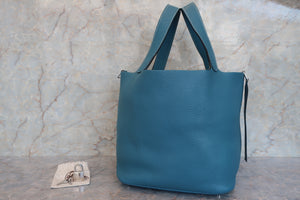 HERMES／エルメス ピコタンロックGM トリヨンクレマンス ブルージーン □P刻印 ハンドバッグ 700020219