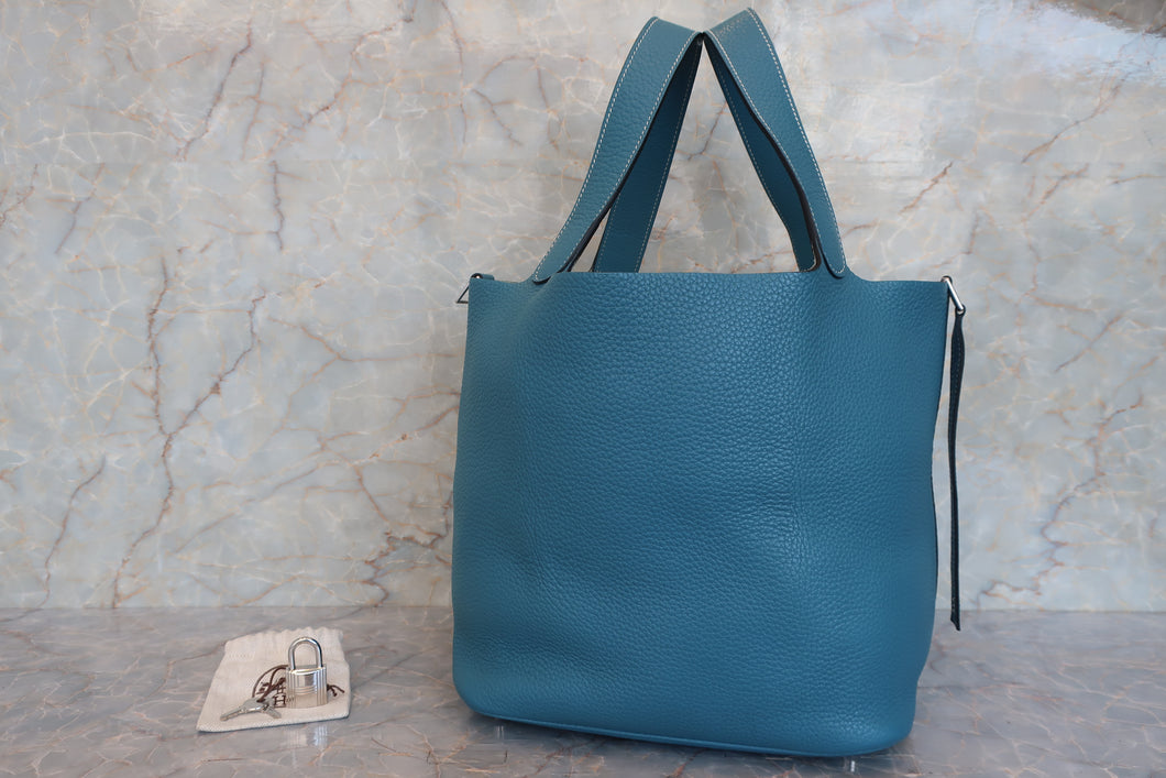 HERMES／エルメス ピコタンロックGM トリヨンクレマンス ブルージーン □P刻印 ハンドバッグ 700020219