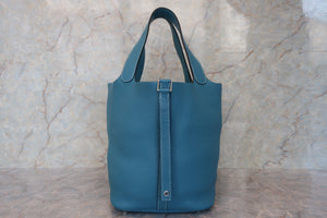 HERMES／エルメス ピコタンロックGM トリヨンクレマンス ブルージーン □P刻印 ハンドバッグ 700020219
