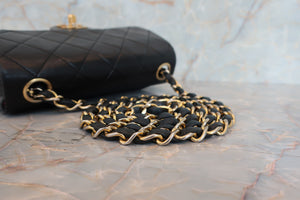 CHANEL/シャネル ミニマトラッセシングルフラップチェーンショルダーバッグ ラムスキン ブラック/ゴールド金具 ショルダーバッグ 700060276
