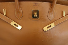 Load image into Gallery viewer, HERMES BIRKIN 40 Ardennes leather Natural □B Engraving Hand bag 600090142
