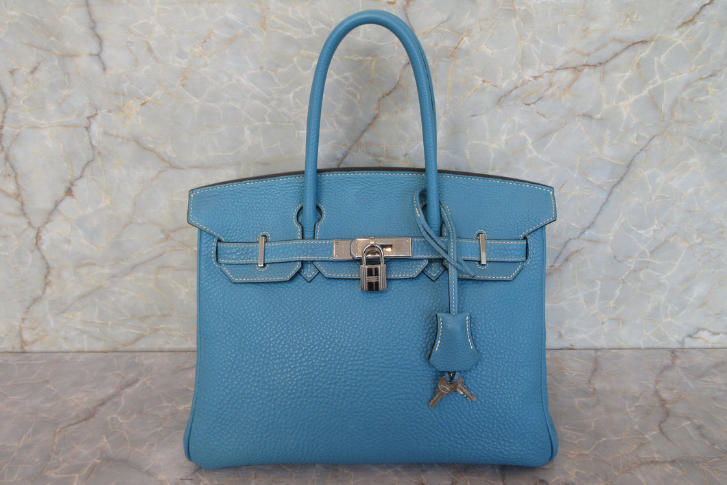 HERMES／エルメス バーキン30 トゴ ブルージーン □H刻印 ハンドバッグ 700100076