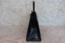 画像をギャラリービューアに読み込む, HERMES／エルメス ケリー32 ボックスカーフ ブラック 〇J刻印 ハンドバッグ 800030103
