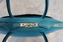 将图片加载到图库查看器，HERMES／BOLIDE 1923 Swift leather Turquoise blue □K刻印 Hand bag 600060142
