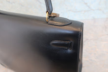 画像をギャラリービューアに読み込む, HERMES／エルメス ケリー32 ボックスカーフ ブラック 〇J刻印 ハンドバッグ 800030103
