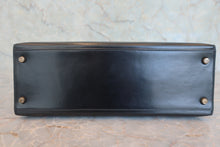 画像をギャラリービューアに読み込む, HERMES／エルメス ケリー32 ボックスカーフ ブラック 〇J刻印 ハンドバッグ 800030103
