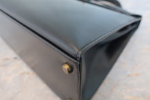 画像をギャラリービューアに読み込む, HERMES／エルメス ケリー32 ボックスカーフ ブラック 〇J刻印 ハンドバッグ 800030103
