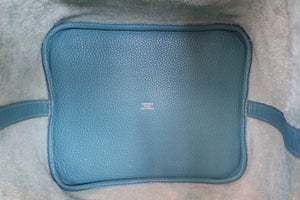 HERMES／エルメス ピコタンロックGM トリヨンクレマンス ブルージーン □P刻印 ハンドバッグ 700020219