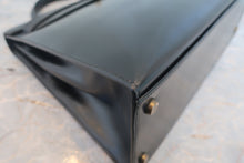 画像をギャラリービューアに読み込む, HERMES／エルメス ケリー32 ボックスカーフ ブラック 〇J刻印 ハンドバッグ 800030103
