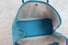 将图片加载到图库查看器，HERMES GARDEN PARTY TPM Negonda leather Turquoise blue □Q刻印 Tote bag 700020009
