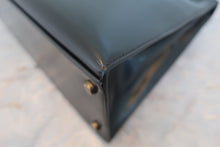 画像をギャラリービューアに読み込む, HERMES／エルメス ケリー32 ボックスカーフ ブラック 〇J刻印 ハンドバッグ 800030103
