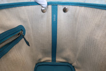 将图片加载到图库查看器，HERMES GARDEN PARTY TPM Negonda leather Turquoise blue □Q刻印 Tote bag 700020009
