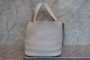 HERMES／エルメス ピコタンロックGM トリヨンクレマンス パールグレー □O刻印 ハンドバッグ 700030190