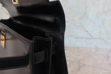画像をギャラリービューアに読み込む, HERMES／エルメス ケリー32 ボックスカーフ ブラック 〇J刻印 ハンドバッグ 800030103
