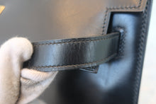 画像をギャラリービューアに読み込む, HERMES／エルメス ケリー32 ボックスカーフ ブラック 〇J刻印 ハンドバッグ 800030103
