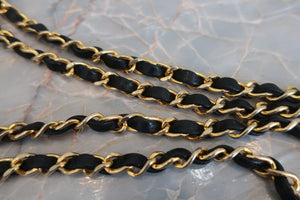 CHANEL Matelasse chain shoulder bag Lambskin Black/Gold hadware Shoulder bag 600050186
