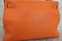 将图片加载到图库查看器，HERMES  KELLY 35 Clemence leather Orange □N刻印 Shoulder bag 700010136
