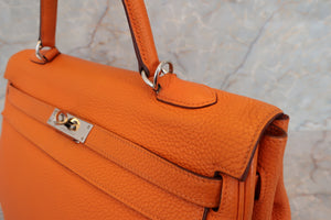 HERMES  KELLY 35 Clemence leather Orange □N刻印 Shoulder bag 700010136