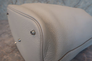 HERMES／エルメス ピコタンロックGM トリヨンクレマンス パールグレー □O刻印 ハンドバッグ 700030190