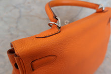 将图片加载到图库查看器，HERMES  KELLY 35 Clemence leather Orange □N刻印 Shoulder bag 700010136
