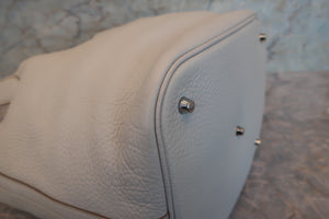 HERMES／エルメス ピコタンロックGM トリヨンクレマンス パールグレー □O刻印 ハンドバッグ 700030190