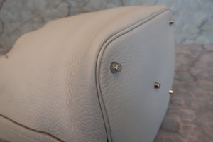 HERMES／エルメス ピコタンロックGM トリヨンクレマンス パールグレー □O刻印 ハンドバッグ 700030190