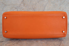 将图片加载到图库查看器，HERMES  KELLY 35 Clemence leather Orange □N刻印 Shoulder bag 700010136
