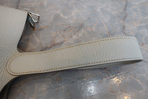 HERMES／エルメス ピコタンロックGM トリヨンクレマンス パールグレー □O刻印 ハンドバッグ 700030190