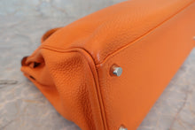 将图片加载到图库查看器，HERMES  KELLY 35 Clemence leather Orange □N刻印 Shoulder bag 700010136
