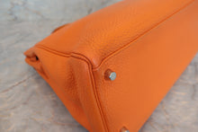 将图片加载到图库查看器，HERMES  KELLY 35 Clemence leather Orange □N刻印 Shoulder bag 700010136
