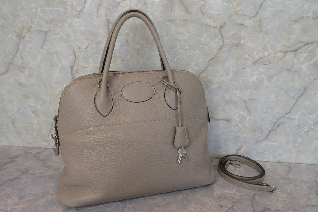 HERMES／エルメス ボリード35 トリヨンクレマンス トゥルティエールグレー □C刻印 ショルダーバッグ 700100148