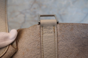 HERMES／エルメス ピコタンロックGM トリヨンクレマンス パールグレー □O刻印 ハンドバッグ 700030190