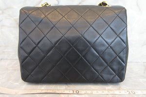 CHANEL/香奈儿 迷你CF 单盖 链条包 羊皮 Black/Gold hadware(黑色/金色金属) 肩背包 700020006