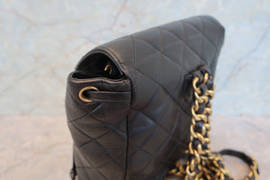 CHANEL/シャネル マトラッセチェーンリュック ラムスキン ブラック/ゴールド金具 リュック 700090056