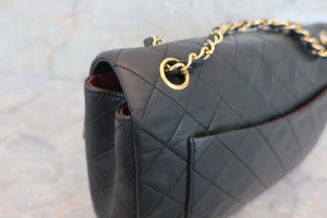 CHANEL Matelasse single flap chain shoulder bag Lambskin Black/Gold hadware Shoulder bag 600050078