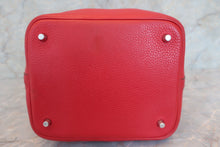 Load image into Gallery viewer, HERMES PICOTIN LOCK MM Clemence leather Rouge casaque □P Engraving Hand bag 600060150
