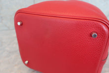 Load image into Gallery viewer, HERMES PICOTIN LOCK MM Clemence leather Rouge casaque □P Engraving Hand bag 600060150
