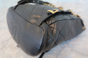 CHANEL/シャネル マトラッセチェーンリュック ラムスキン ブラック/ゴールド金具 リュック 700090056