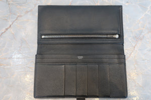 HERMES／エルメス ベアンスフレ ヴォーエプソン ブラック 財布 700050133