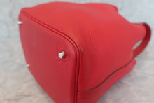 Load image into Gallery viewer, HERMES PICOTIN LOCK MM Clemence leather Rouge casaque □P Engraving Hand bag 600060150
