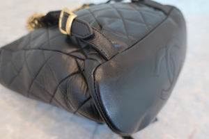 CHANEL/シャネル マトラッセチェーンリュック ラムスキン ブラック/ゴールド金具 リュック 700090056
