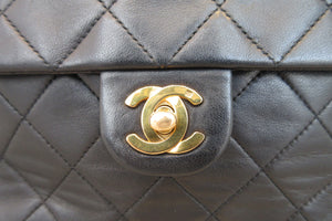 CHANEL/香奈儿 迷你CF 单盖 链条包 羊皮 Black/Gold hadware(黑色/金色金属) 肩背包 700020006