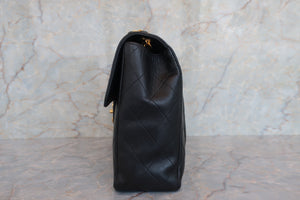 CHANEL/シャネル 中マトラッセシングルフラップチェーンショルダーバッグ ラムスキン ブラック/ゴールド金具 ショルダーバッグ 700060269