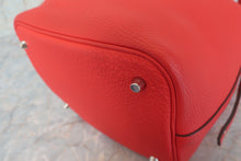Load image into Gallery viewer, HERMES PICOTIN LOCK MM Clemence leather Rouge tomate X Engraving Hand bag 500110001
