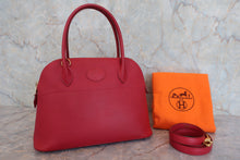 Load image into Gallery viewer, HERMES／BOLIDE 27 Graine Couchevel leather Rouge vif 〇W Engraving Shoulder bag 800040188
