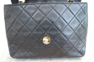 CHANEL/香奈儿 迷你CF 单盖 链条包 羊皮 Black/Gold hadware(黑色/金色金属) 肩背包 700020006