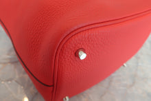 将图片加载到图库查看器，HERMES PICOTIN LOCK MM Clemence leather Rouge tomate X刻印 Hand bag 500110001
