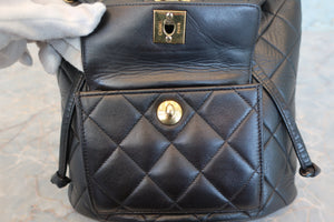 CHANEL/シャネル マトラッセチェーンリュック ラムスキン ブラック/ゴールド金具 リュック 700090056