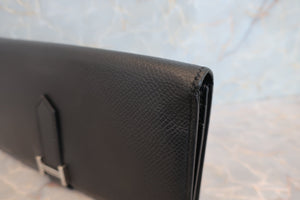 HERMES／エルメス ベアンスフレ ヴォーエプソン ブラック 財布 700050133